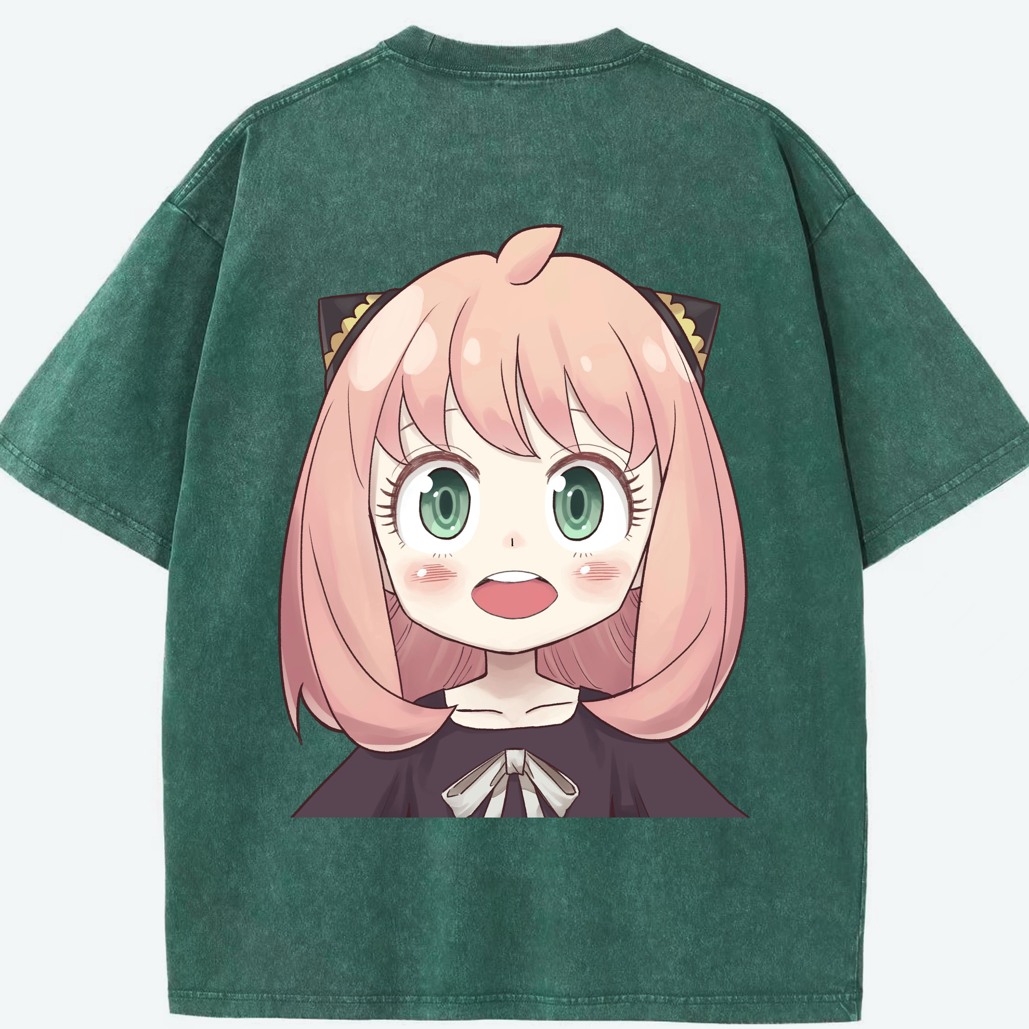 （画像用） SPY×FAMILY间谍家家酒 綿100% ヴィンテージ風 半袖Tシャツ（背面プリント）